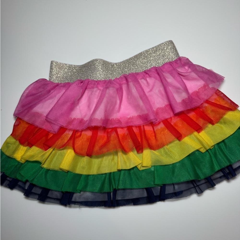 Hanna Andersson Rainbow Tulle Ruffle Skirt - Multicolor